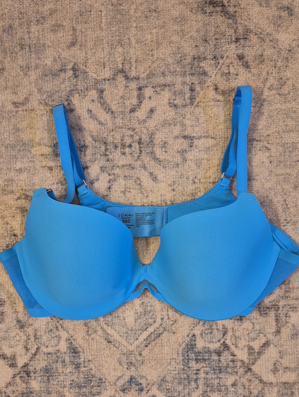 NWOT Soma Bodify Demi Bra In Bright Turquoise Blue - 36C
